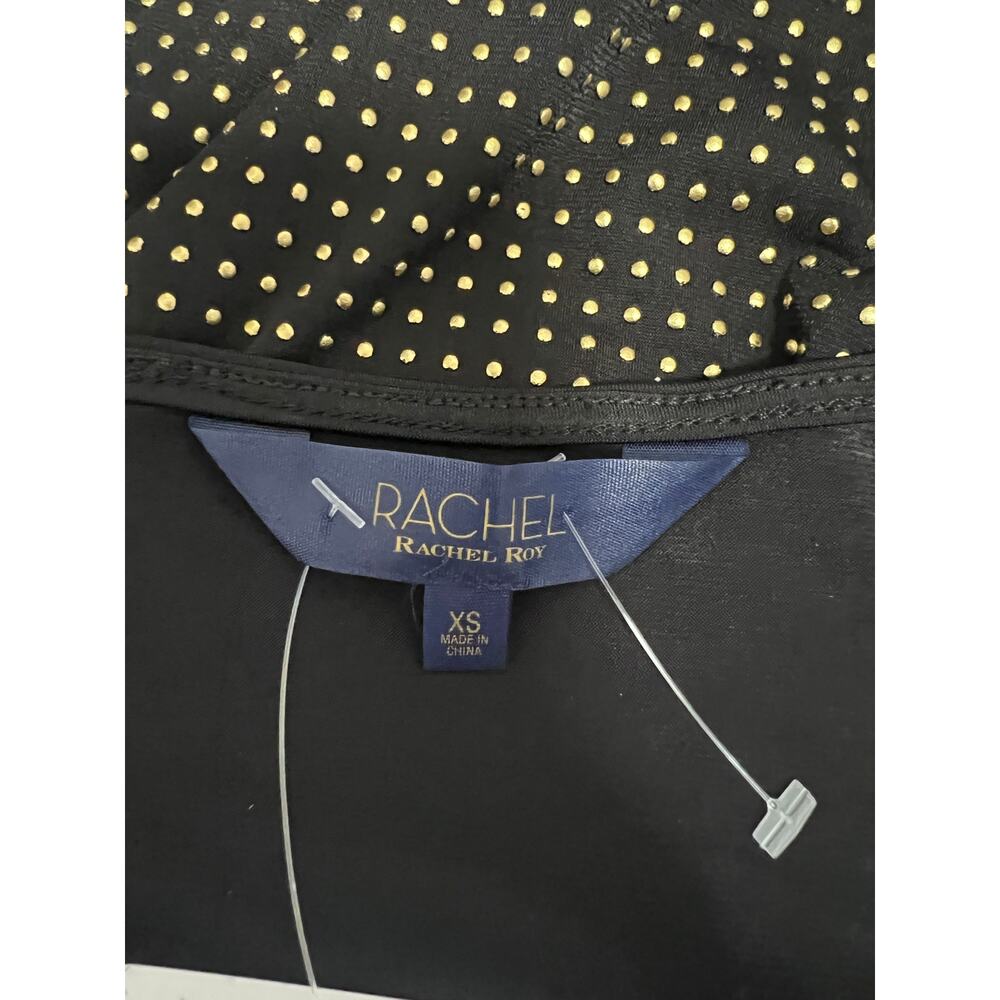 Rachel Roy Black Gold Studded Bodycon Midi Dress XS NWT - Picture 4 of 8